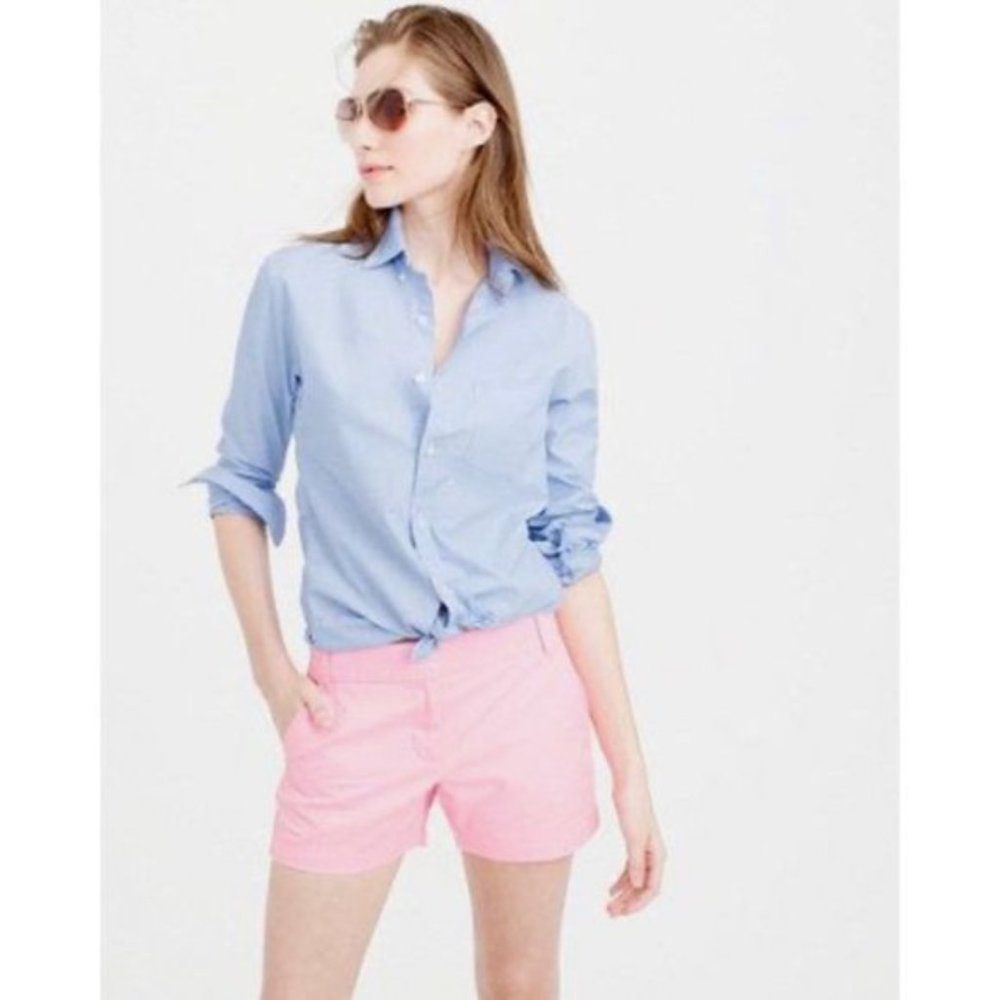 J. Crew Pink 5' Powder Oxford City-Fit Shorts Worn Once